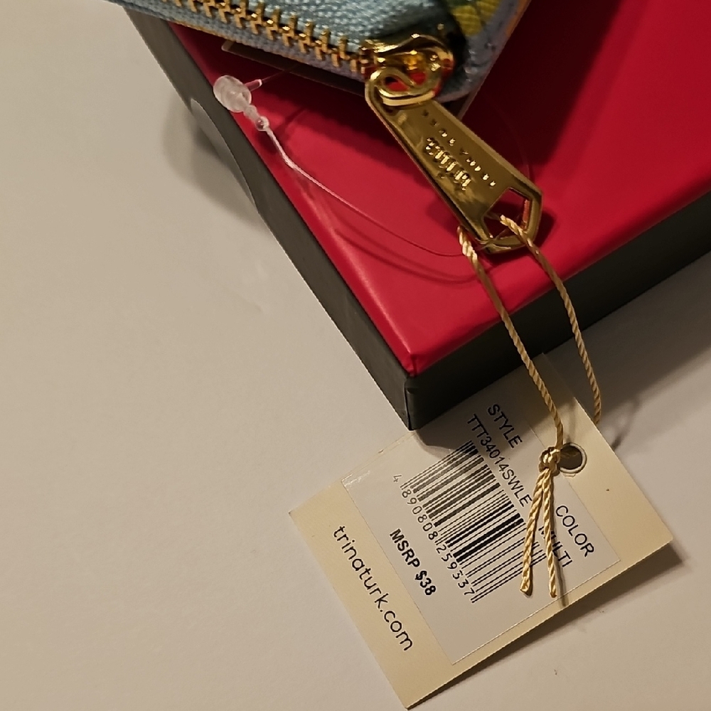Trina Turk Blue and Yellow Wallet with Citrus Pattern - Picture 5 of 9